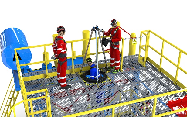 Сергиево-Посадский городской округ. На  ПАО «РусГидро» — «Загорская ГАЭС» смонтирован полигон "Альпинист-03-07" для тренировок безопасной работы на высоте   Сергиево-Посадский городской округ. На  ПАО «РусГидро» — «Загорская ГАЭС» смонтирован полигон "Альпинист-03-07" для тренировок безопасной работы на высоте